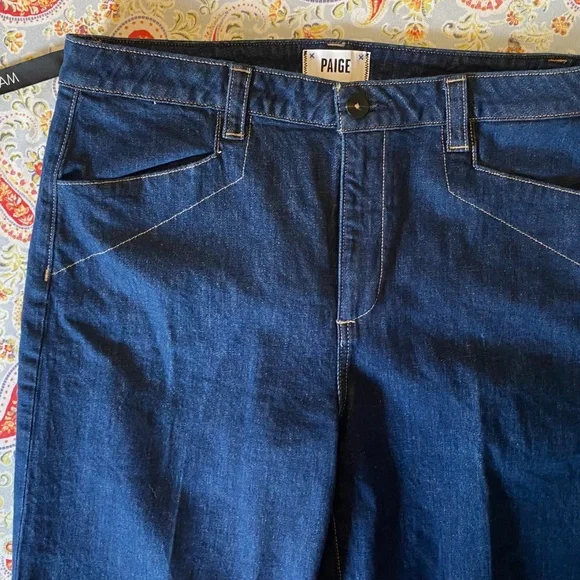 Paige Leenah Slim Wide-Leg Denim Jeans - Picture 4 of 10
